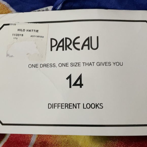 Hawaiian cover up dress butterfly - Picture 2 of 5